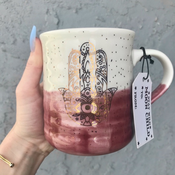 Stay Wild Moon Child Gold Hamsa Hand Mug ✨ - Picture 2 of 5